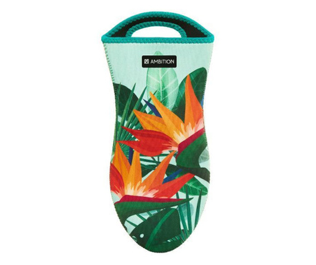 Manusa de bucatarie pentru cuptor din neopren, verde, AMBITION Paradise Birds