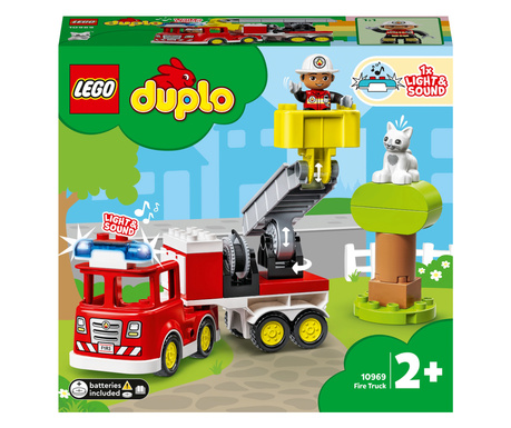 LEGO DUPLO - Camion de pompieri 10901, 21 piese