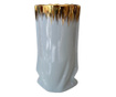 Керамична ваза в син цвят 21 см
