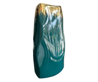 Керамична ваза в зелен цвят , височина 25h см