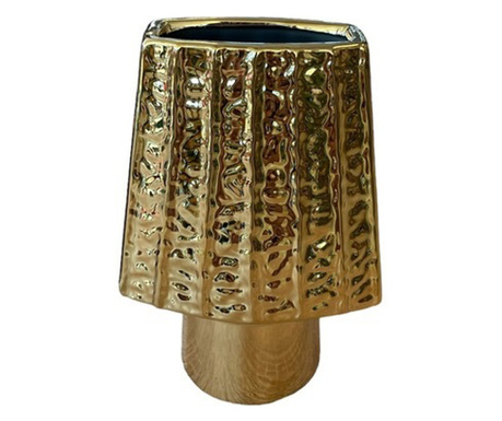 Керамична ваза в златен цвят 21 см
