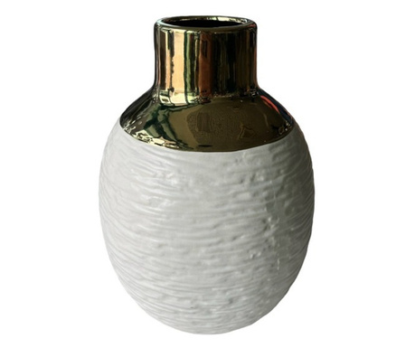 Керамична ваза в бял цвят 22 см