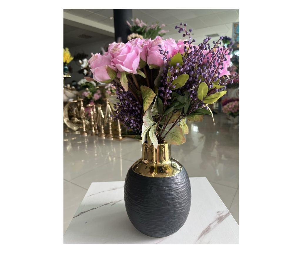 Keramička vaza crne boje 22 cm - 2