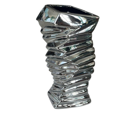 Керамична ваза в сребърен цвят 31 см