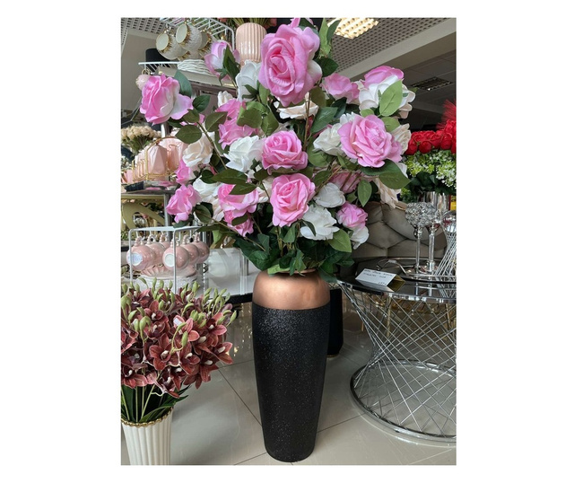 Керамична ваза в черен цвят 58 см
