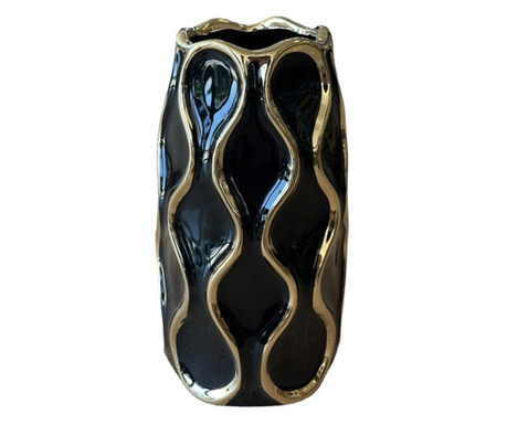 Керамична ваза в черен цвят 25 см