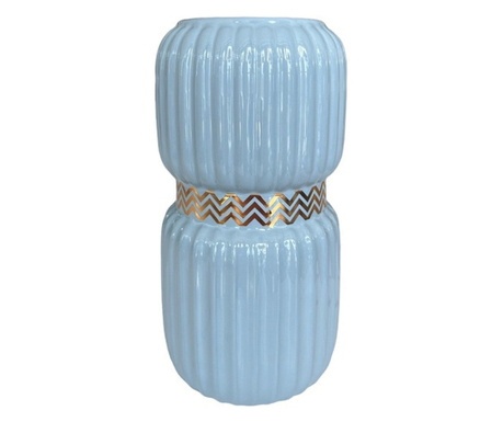 Керамична ваза в син цвят 22 см