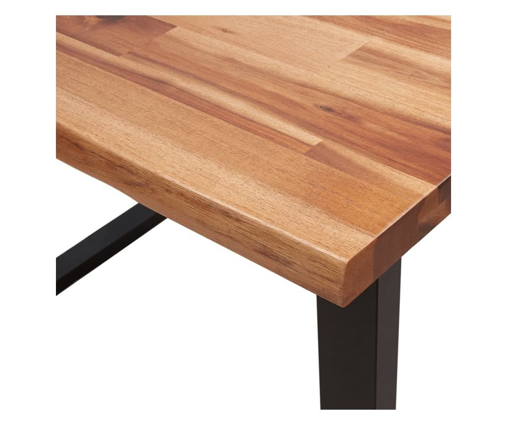 Комплект за хранене от 3 части, естествени ръбове, масивен акациев дървен материал - 7