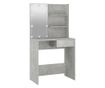 Beton szrke LED-es sminkasztal, 74,5x40x141 cm