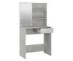 Beton szrke LED-es sminkasztal, 74,5x40x141 cm