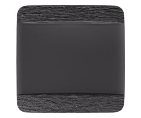 Квадратна Основна Чиния Villeroy & Boch Manufacture Rock Black