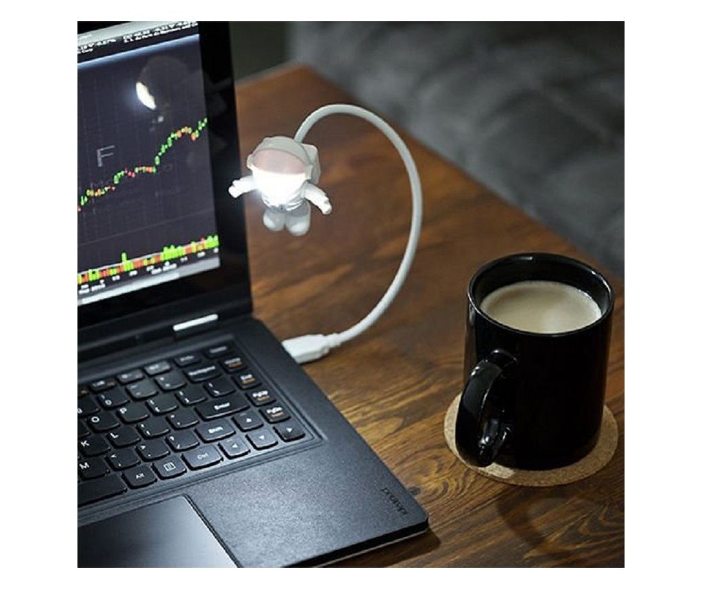Lampa LED, model astronaut, alimentare USB, Gonga® Alb - 3