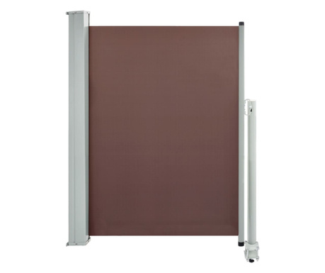 barna behúzható oldalsó teraszi napellenző 100 x 300 cm