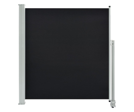fekete behúzható oldalsó terasz napellenző 140 x 300 cm