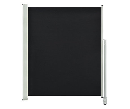 fekete behúzható oldalsó terasz napellenző 160 x 300 cm