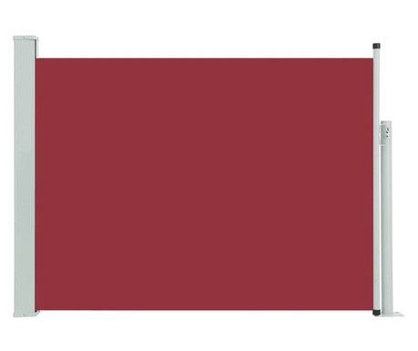 piros behúzható oldalsó teraszi napellenző 100 x 500 cm