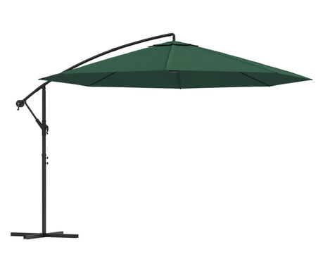 zöld tartókarral ellátott napernyő 3,5 m