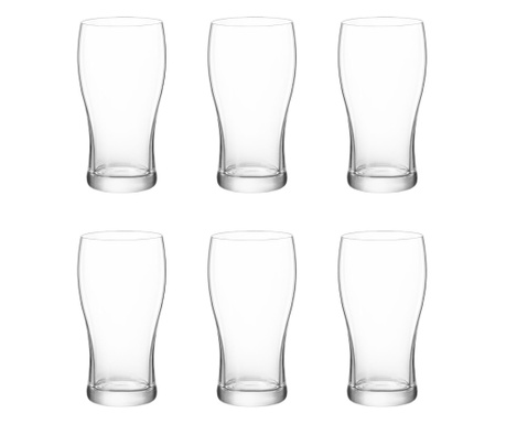 BORMIOLI ROCCO IRISH PINT Set 6 pahare bere, 560ml, D8,55xh16cm, sticla temperata