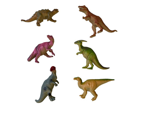 Set 6 dinozauri cu chitaitoare, inaltime 9 cm