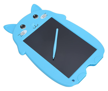 Jucarie educativa Tableta grafica electronica LCD, 9 inch, pisicuta, bleu