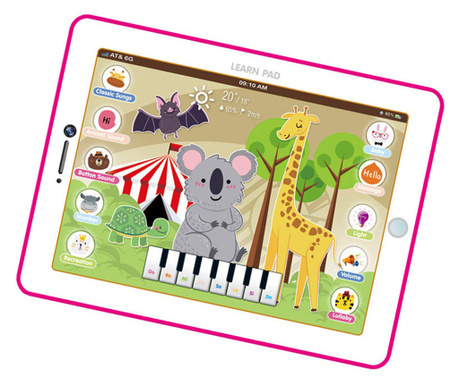 Jucarie interactiva Prima mea tableta cu pian, Animale salbatice