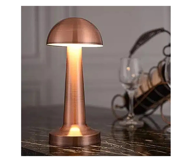 ЛЕД настолна лампа, меден цвят, 9x23h см