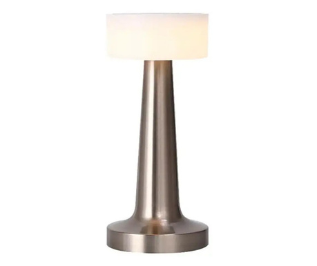 ЛЕД настолна лампа, сребърен цвят, 9x21h см