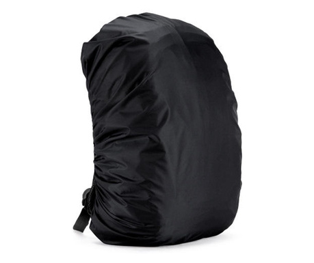 Husa impermeabila pentru rucsac de drumetie, ghiozdan de scoala sau echipament de camping, Tecos, 45 L, foarte usoara, neagra NE