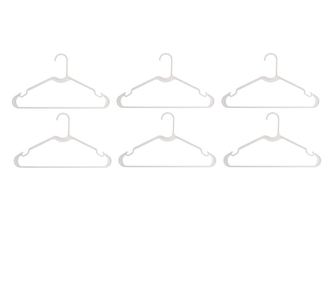 Set 6 umerase pentru haine, din plastic, 40.50 x 23 x 0.60 cm, Grunberg HG-009