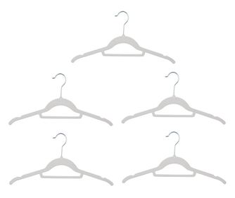 Set 5 umerase pentru haine, din plastic si metal, 41.50 x 20 x 0.60 cm, Grunberg HW-003