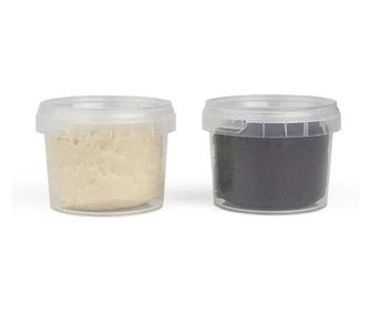 Set Plastilina organica, pentru copii, 2 ani+, la tub, 2 culori, moale, nelipicioasa, usor de modelat, Grunspecht 680-V2