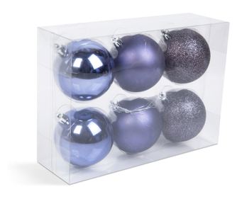 Set decor pentru brad - mov - 6 piese / set
