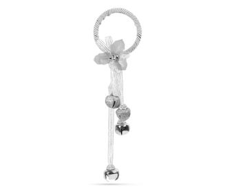 Clopotei chinezesti, ornament de Craciun pentru usa - metal, argintii