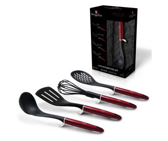 Set 4 ustensile de bucatarie Burgundy Metalic Line Berlinger Haus BH 6235N