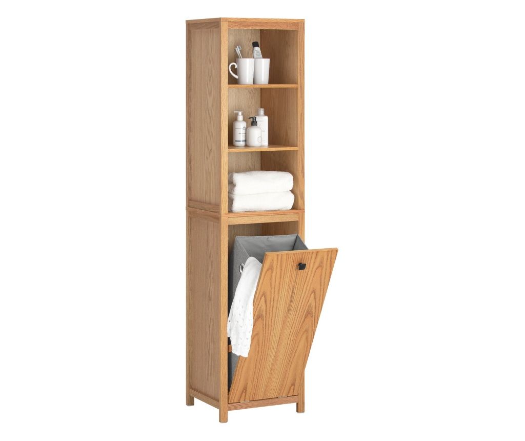 SoBuy dulap de baie, dulap de baie înalt, dulap înalt de baie BZR95-N