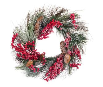 Coronita decorativa pentru sarbatori de iarna, diametru 45 cm
