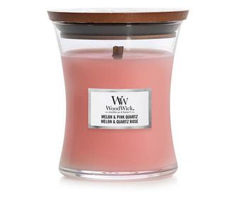Свещ Wood Wick Mini Jar - Melon And Pink Quartz