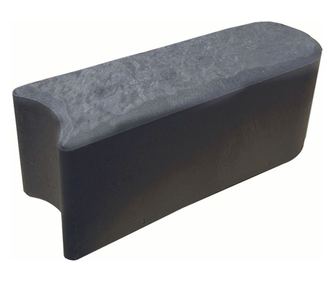 Bordura imitatie piatra, gri antracit, cauciuc reciclat, 30x10x12 cm