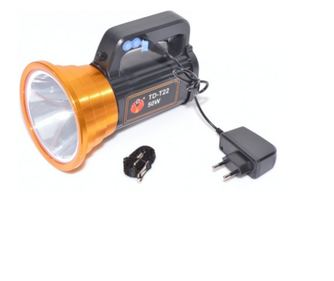 Lanterna LED KlaussTech de 50 W, Acumulator li-ion 6000 mAH, 180mm x 140 mm, Incarcare 10 - 18 h, Negru/Auriu