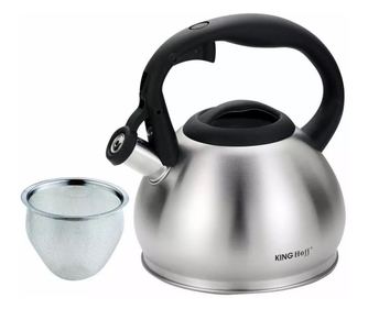 Свирещ чайник с цедка Kinghoff KH 1633, 1.2 литра, Индукция, Инокс