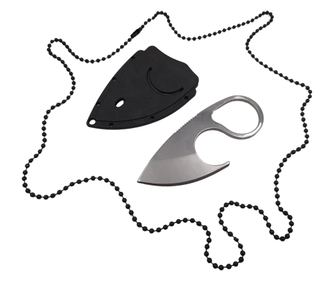 IdeallStore® taktički lovački nož, Broken Spirit, 8 cm, srebro, korice s lancem uključene