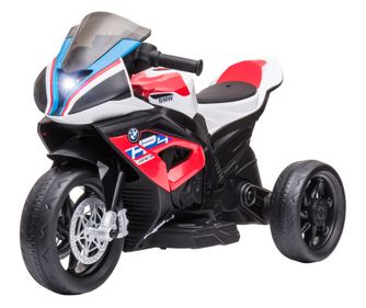 Motocicleta electrica pentru copii BMW HP4 cu 3 roti 6V alimentata cu baterii cu muzica pentru 18-60 luni, rosu