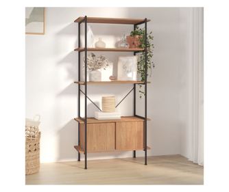 Polcos szekrny 5 polccal s szekrnyrsszel, 80x40x163 cm acl s fa