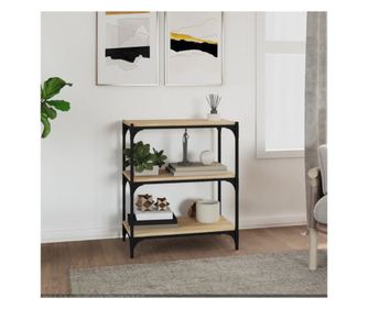 Polc, sonoma tölgy 60x33x70,5 cm, forgácslap és acél