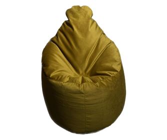 Fotoliu puf Rosalinda Studio Casa, din plus, forma para, Husa detasabila, umplut cu perle polistiren, Galben Mustar