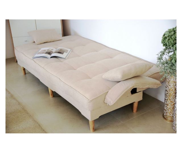 Canapea Clara 200x78x62 cm Rabatabila Stofa Crem
