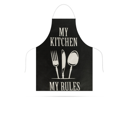 Sort de bucatarie - 68 x 52 cm - My kitchen, My rules! (negru)