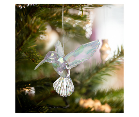 Karácsonyi dísz - akril kolibri - 95 x 100 x 65 mm