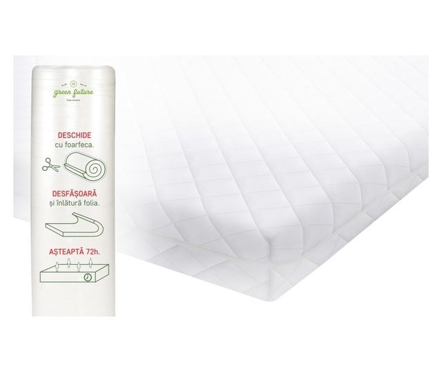 Saltea SuperOrtopedica KONFORTA 17 cm, 160x200x17cm, Husa detasabila, lavabila, matlasata, hipoalergenica, Reversibila, Ferma