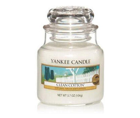 Свещ Yankee Candle Clean Cotton, Малък Буркан